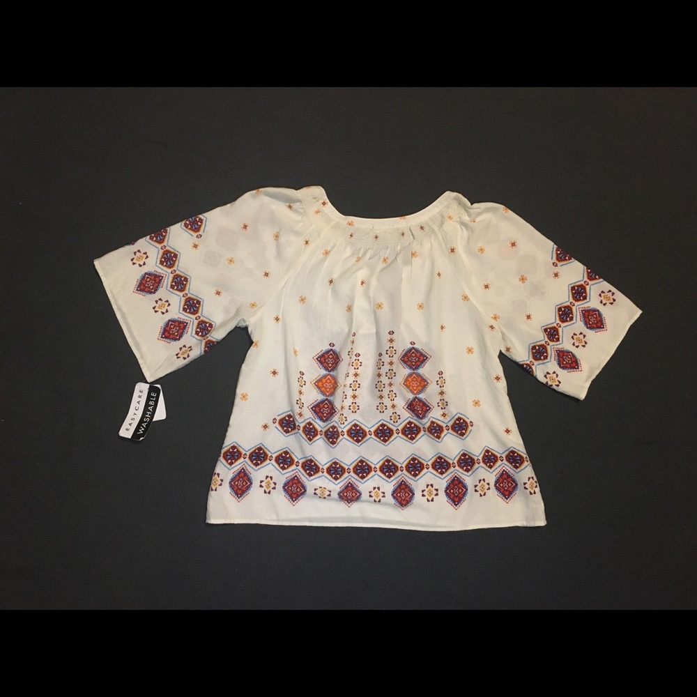 NWT- New Direction Boho Peasant Blouse Top Size L - Picture 5 of 9